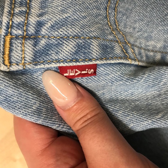 LEVI'S- WOMEN'S 32 - BLUE BUTTON FLY WEDGIE BOOTCUT DENIM JEANS - Picture 12 of 12